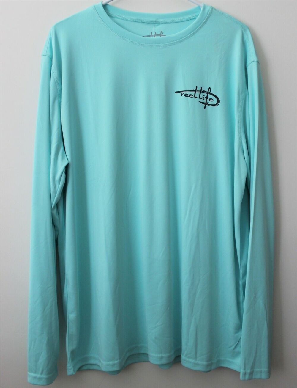 Reel Life Men's UPF 50+ UV protection Blue Tint Long Sleeve Shirt Size XL NWT